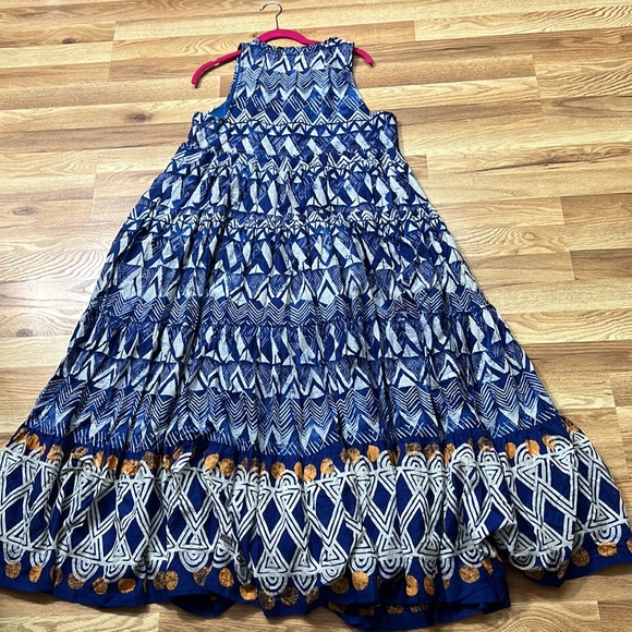 Anthropologie Tiered Abstract Maxi Dress size S - Picture 12 of 16